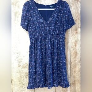 Madewell Navy Polka Dot Dress Size 4